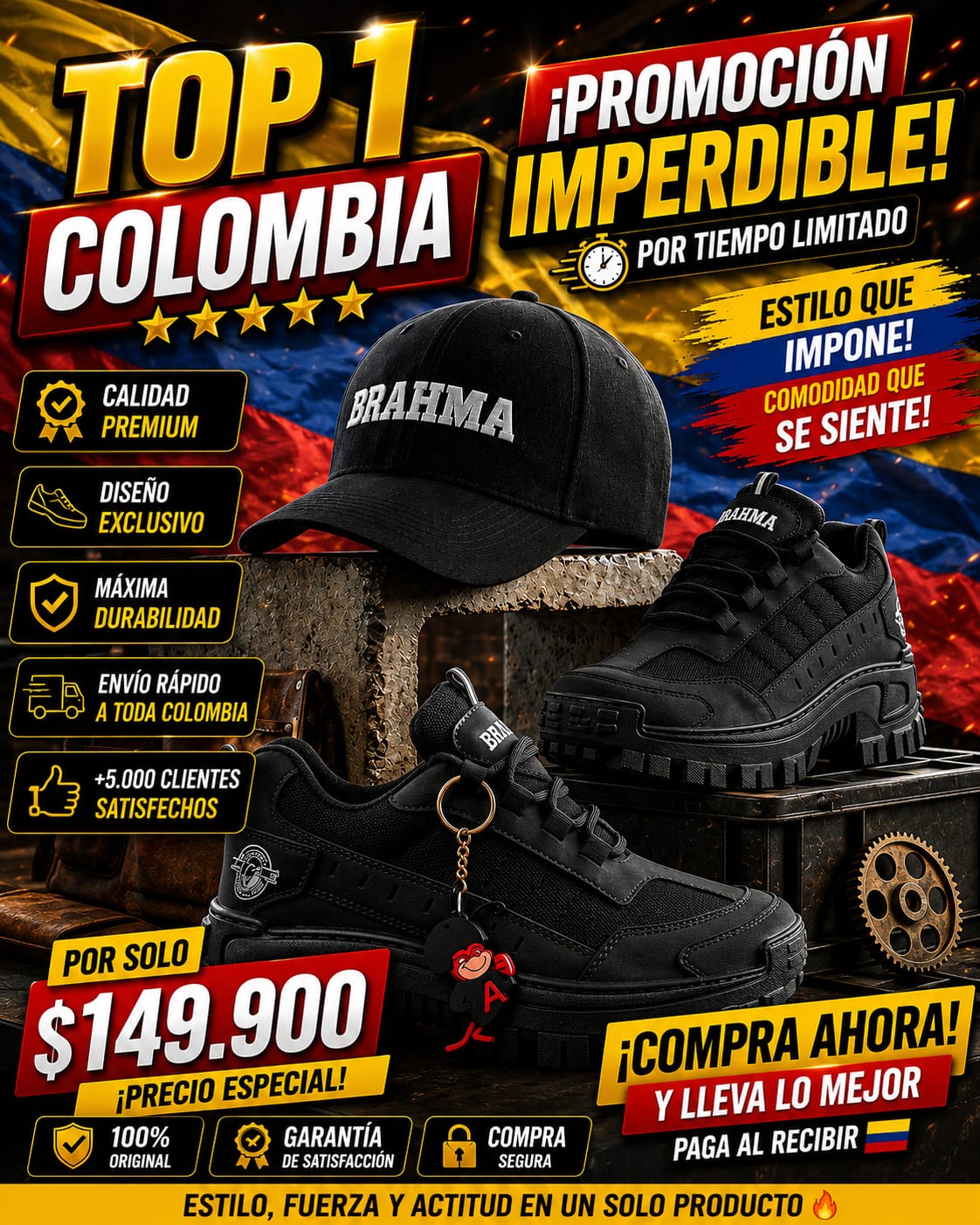 PROMO - Zapatos Brahma + Gorra Gratis
